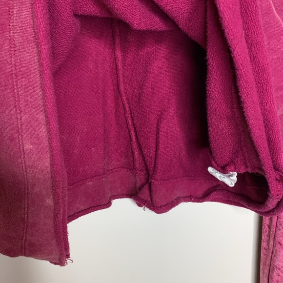 Free People | Pink Baggy Sweater With Large Velvet Bat Wing Sleeves | Size M - Picture 5 of 8